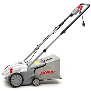 Scarificatore elettrico, 1500 W, larghezza di lavoro 32 cm, profondità di lavoro regolabile, sacco raccoglifoglie da 30 litri, 2 rulli