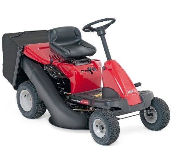 Minirider MTD Smart 60 RDE con contenitore raccolta erba posteriore
