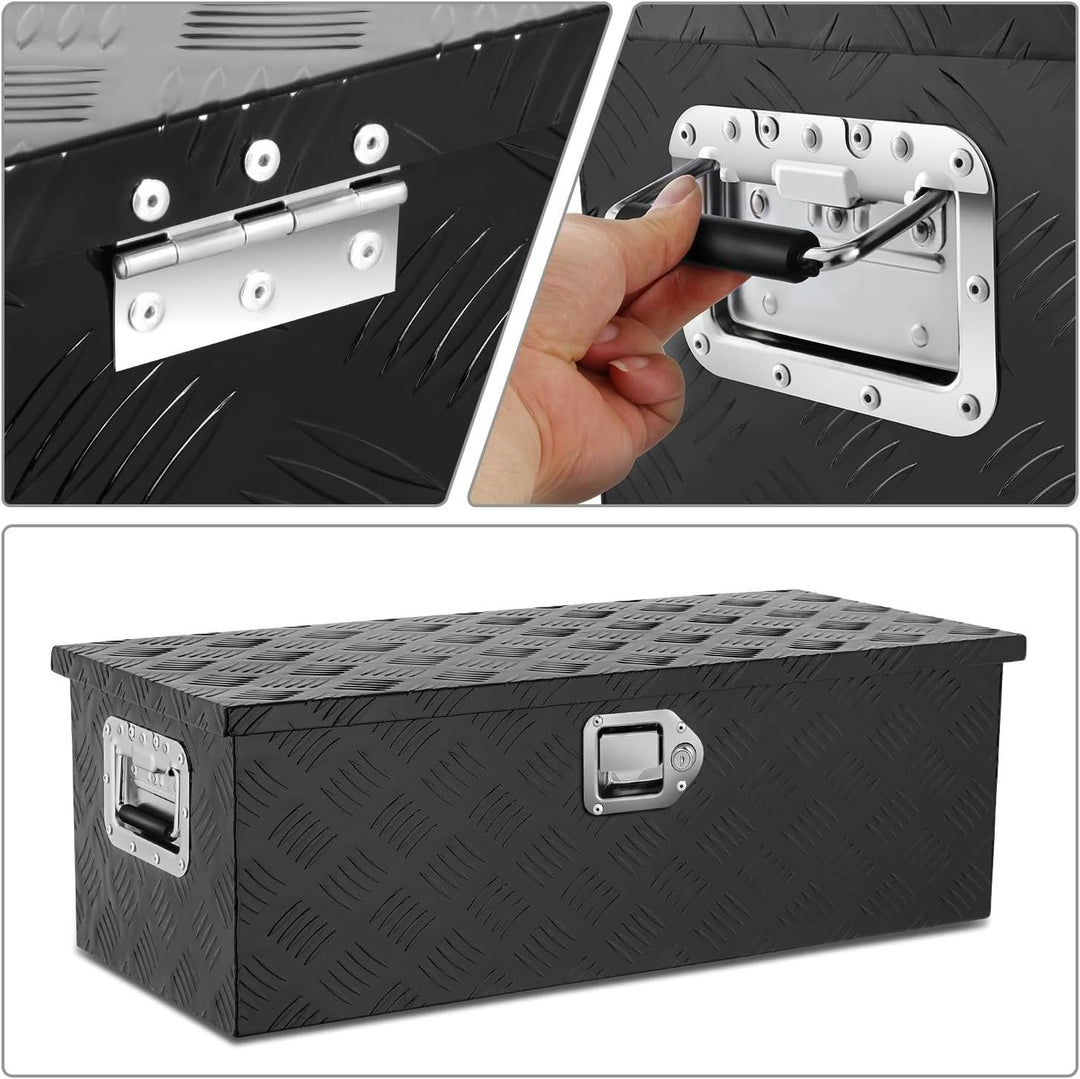 Cassetta degli attrezzi in alluminio per camion, 78,7 x 33 x 29,2 cm, con serratura