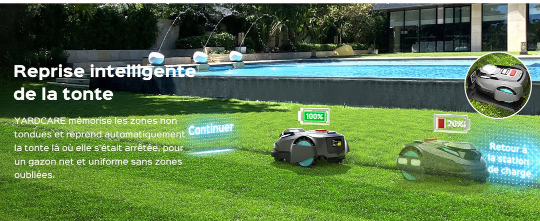 Robot tagliaerba per 1.600 m² con tecnologia RTK, taglio a forma di U e lavorazione dei bordi