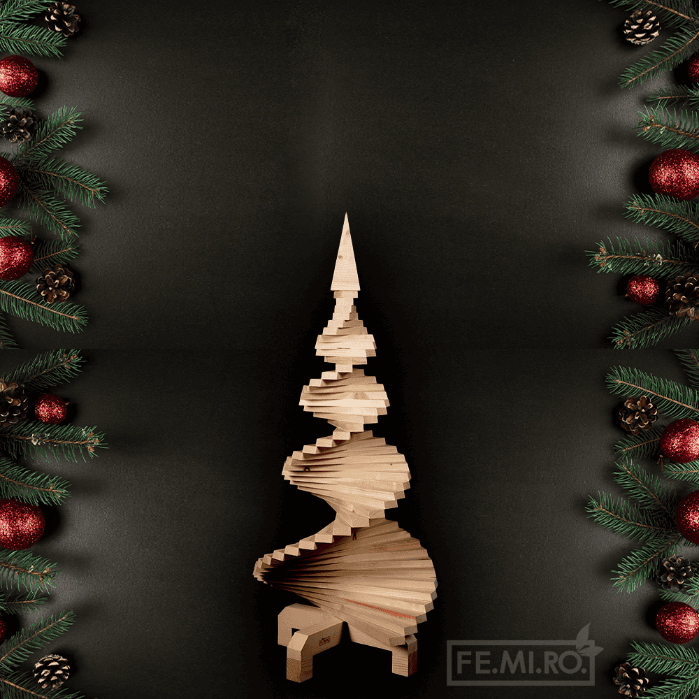 Albero di Natale in legno da 120 cm
