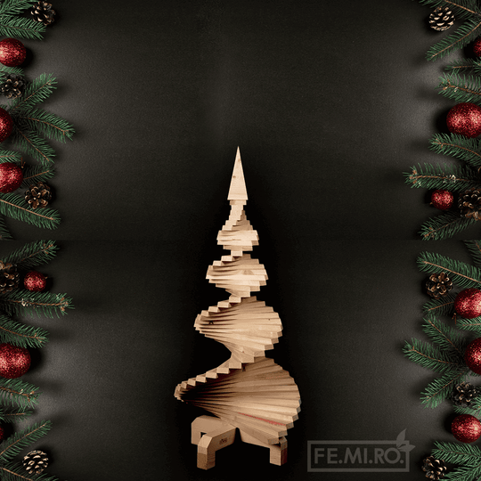 Albero di Natale in legno da 120 cm