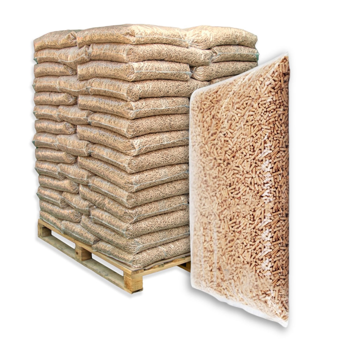 Pellet di legno ecologico – potere calorifico superiore a 4,5 kWh/kg, contenuto di ceneri inferiore allo 0,7%