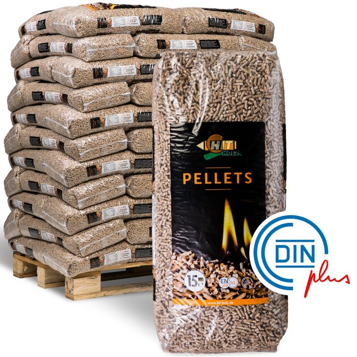 Pellet di legno HIT, insaccati, 6 mm, ENplusA1, pallet da 66 x 15 kg
