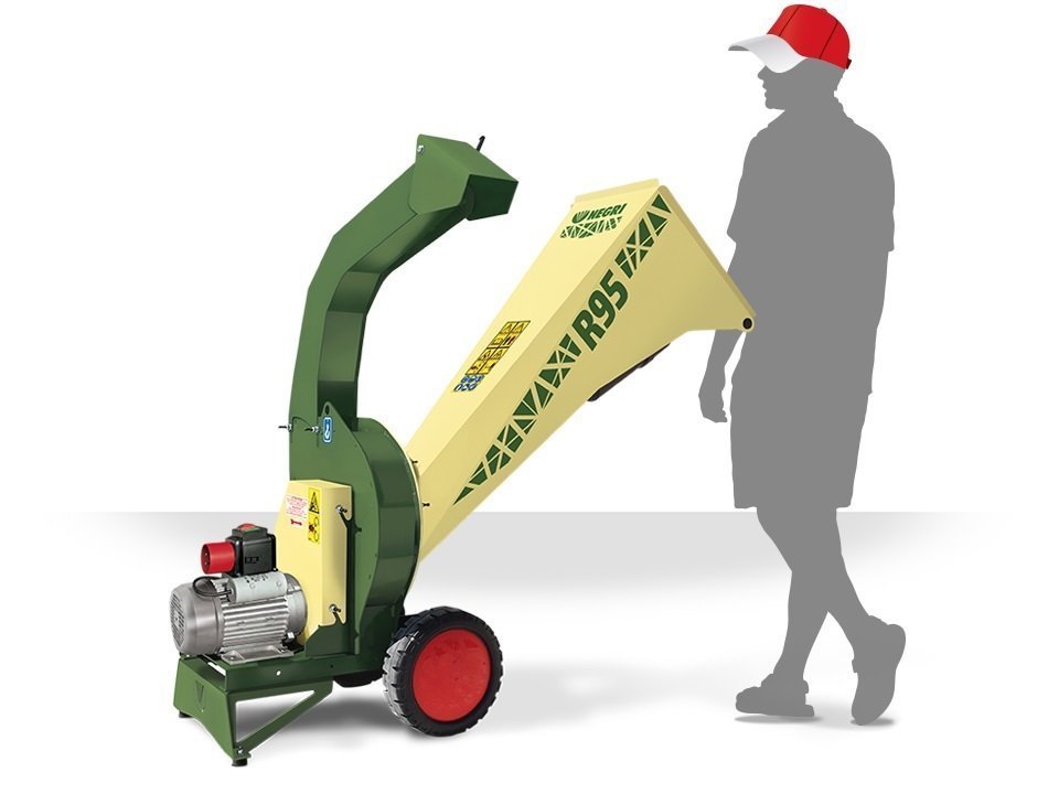 Trituratore da giardino elettrico Negri R95 con due varianti di motore