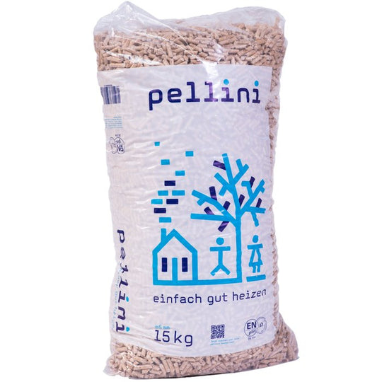 Pellet di legno Pellini 6mm ENplusA1, bancale da 66 x 15kg