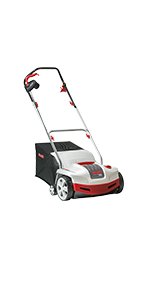 Scarificatore elettrico, 1300 W, larghezza di lavoro 38 cm, contenitore raccoglifoglie 55 l, regolazione della profondità a 5 livelli