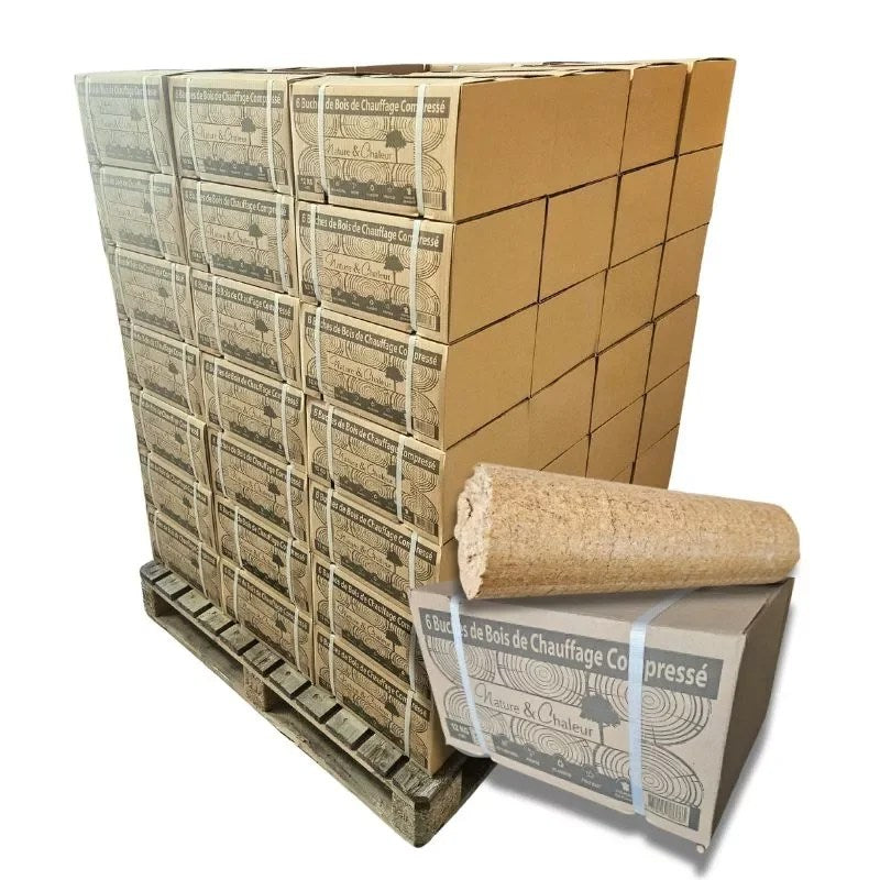 Bricchette di legno Comfort – pallet da 960 kg – miscela di legno duro e tenero