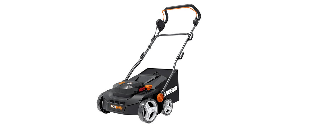 Ariatore e aeratore a batteria, 40 V, 36 cm, contenitore di raccolta da 40 litri