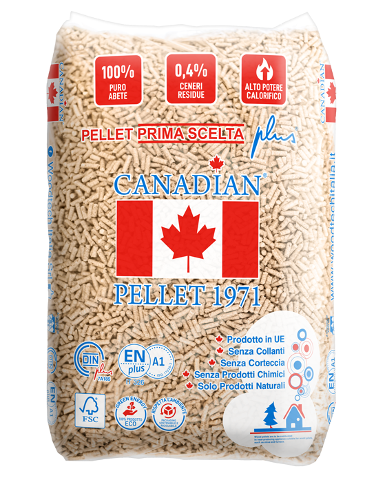 Pellet Canadian 15 kg – Confezione da 70 sacchi (Qualità Premium Canadese)