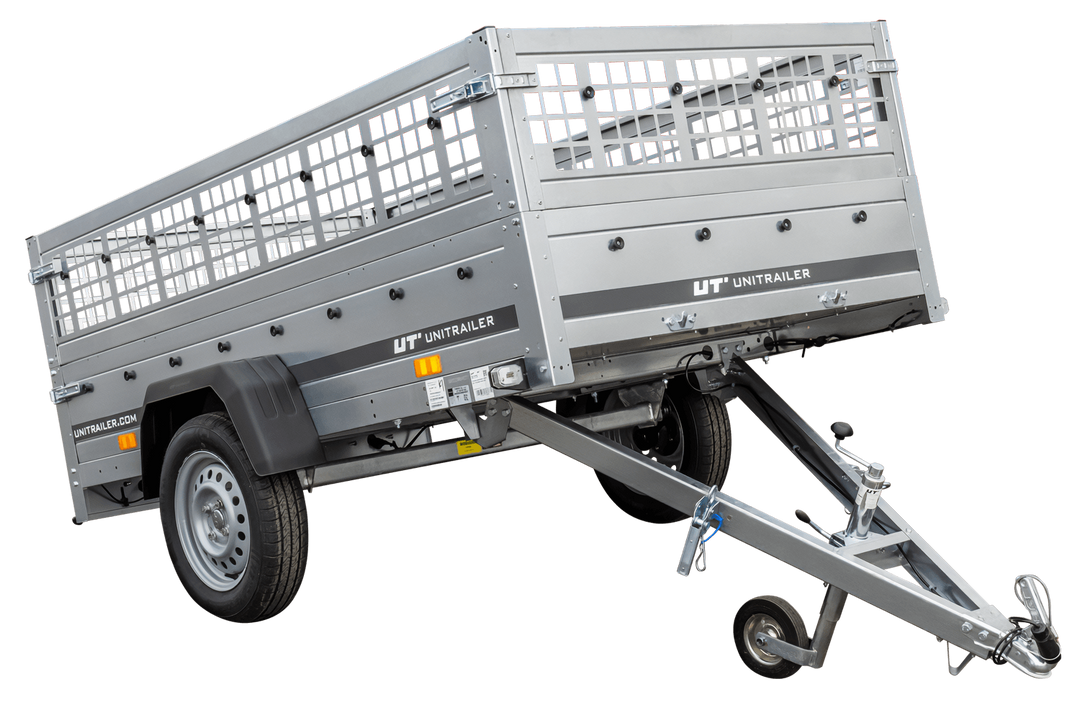 Unitrailer Garden Trailer 230 Kipp – Rimorchio per auto ribaltabile, 2304 x 1256 mm, peso totale ammesso 750 kg