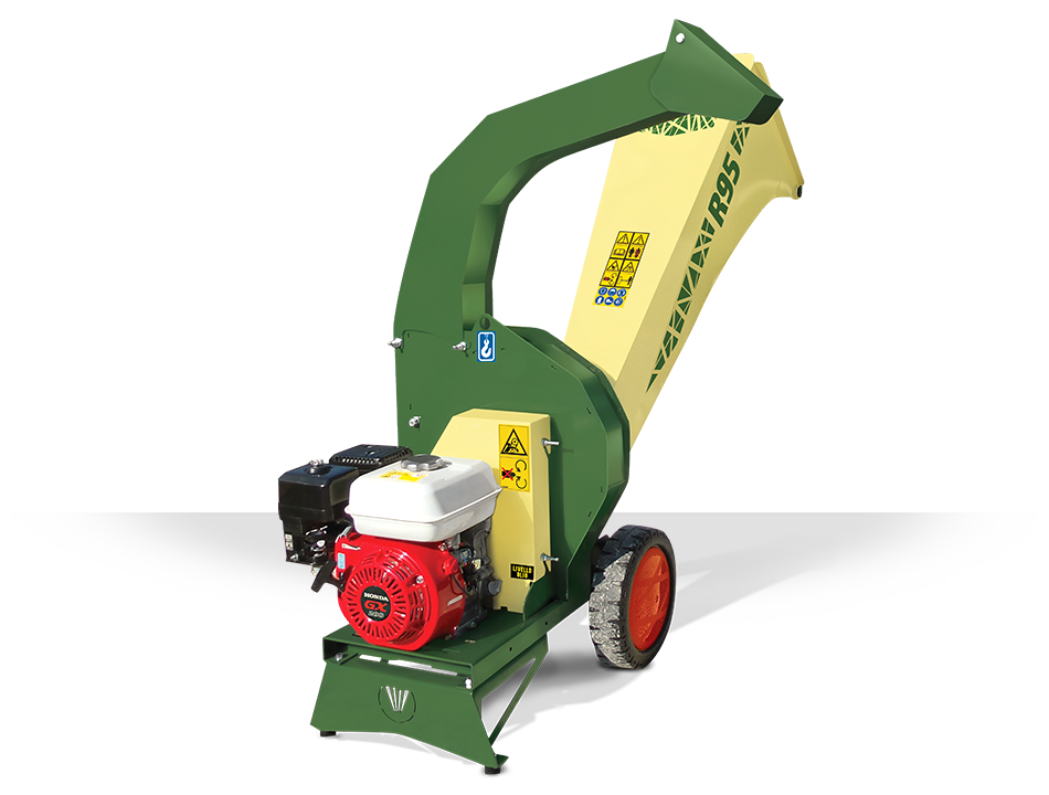 Trituratore Negri R95 a benzina con ruote di trasporto