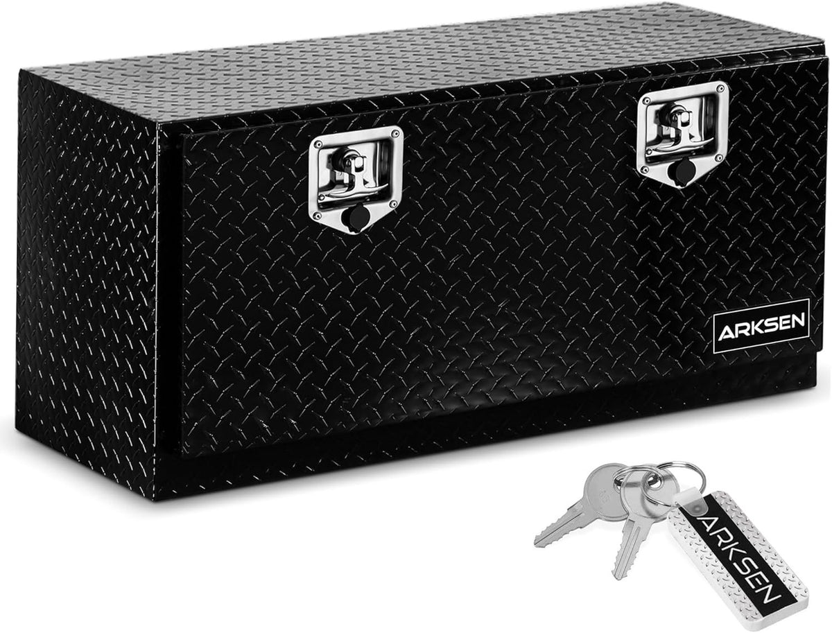 Cassetta degli attrezzi per pickup, 91,44 cm, alluminio, nero, impermeabile